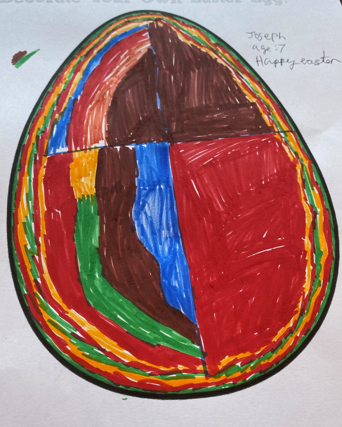 2020 Easter Egg Colouring Runner Up 1