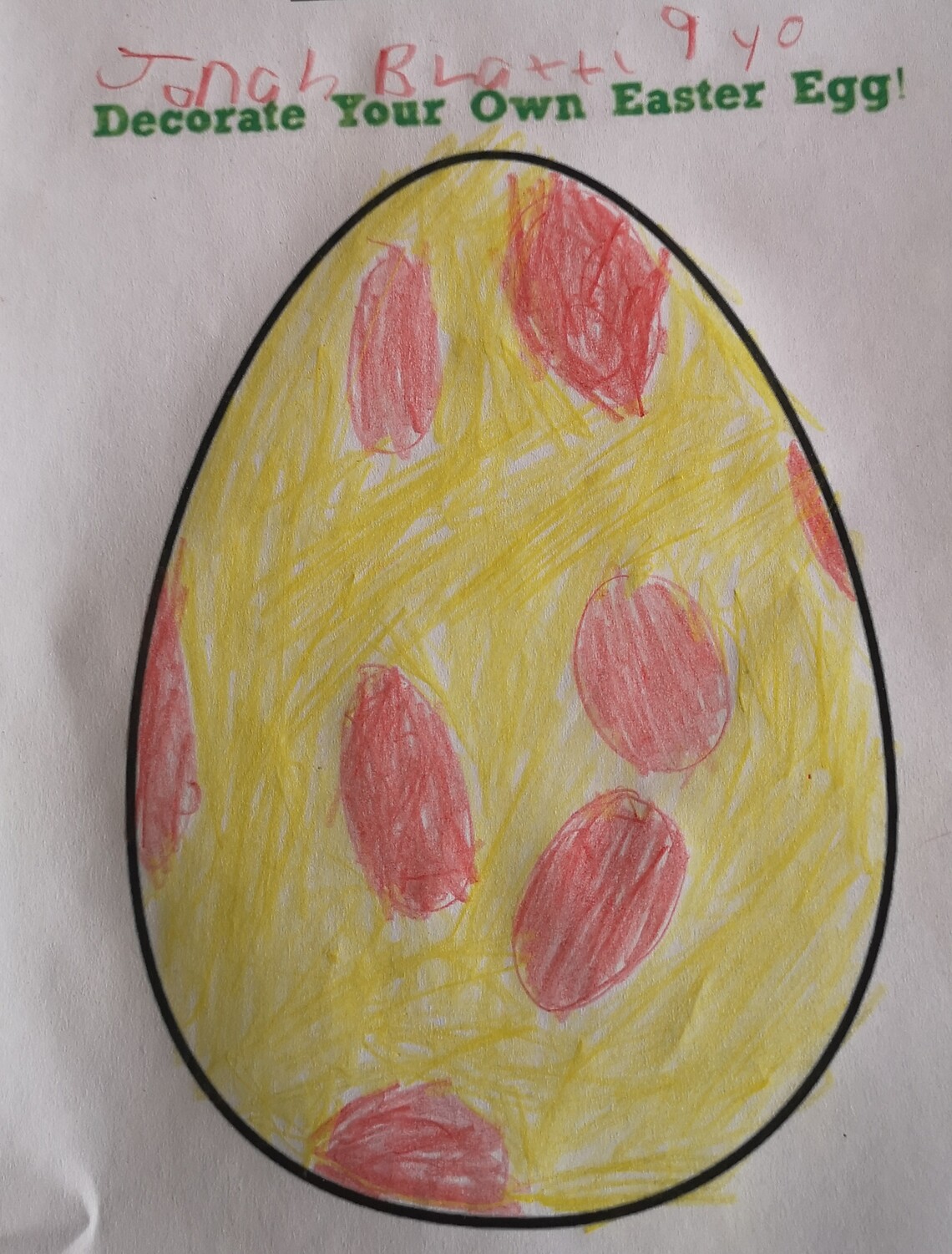 2020 Easter Egg Colouring Runner Up 5