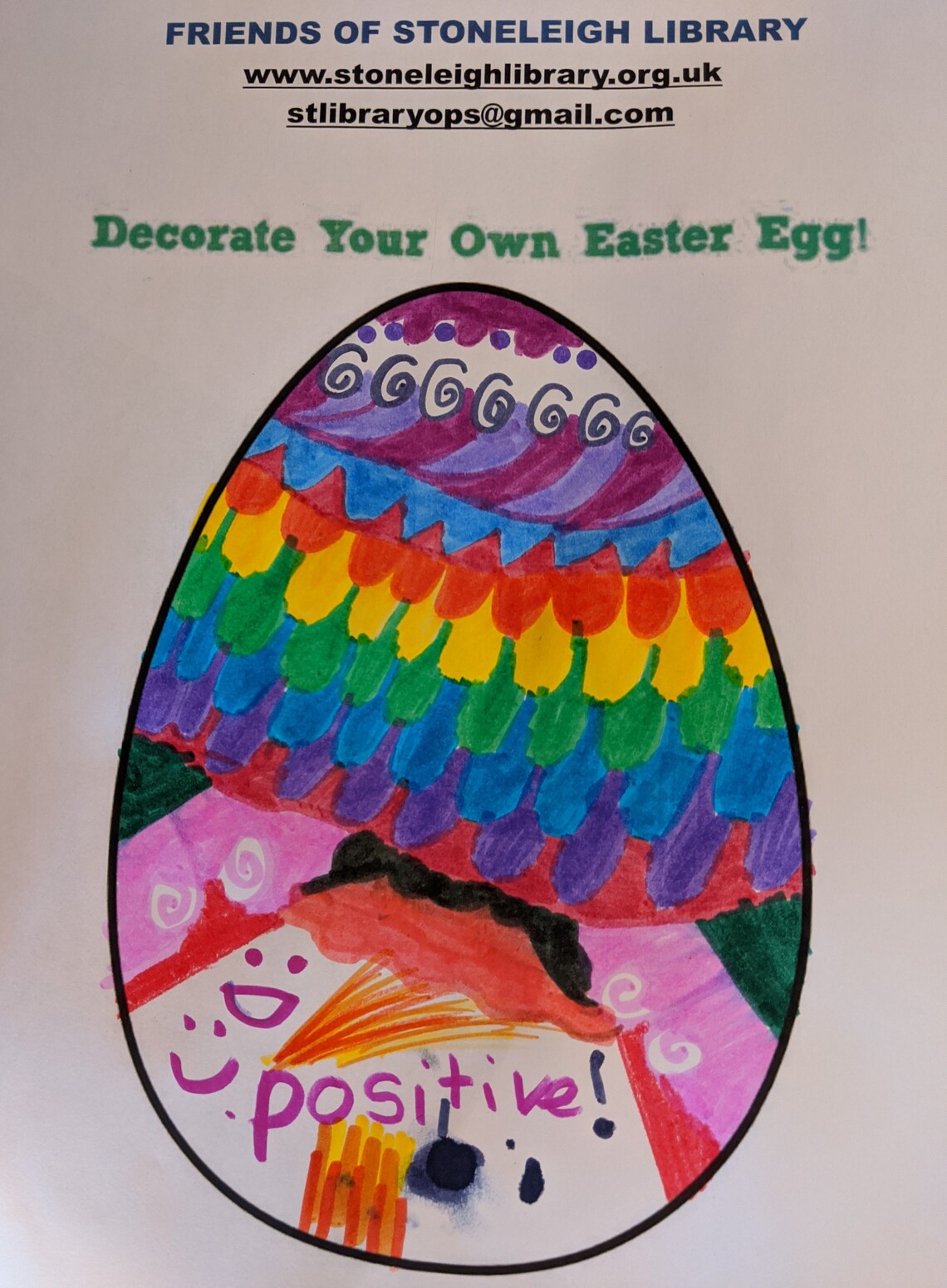 Amelia's Egg Colouring Winning Entry April 2020