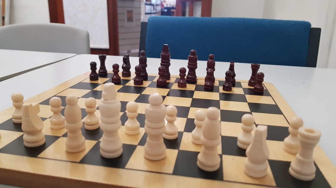 Chess Board in Library Room