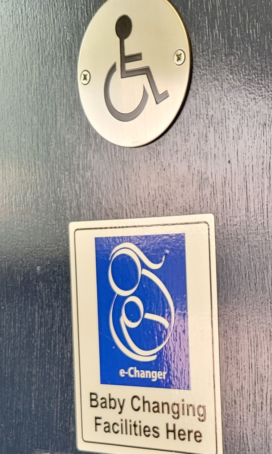 Disabled Toilet Door Sign at Angle