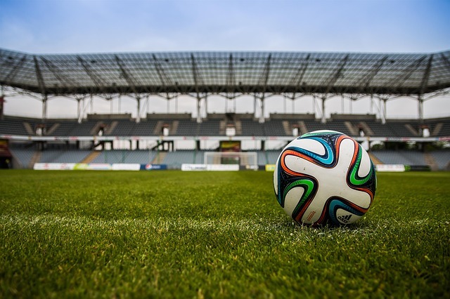 Football in a stadium
