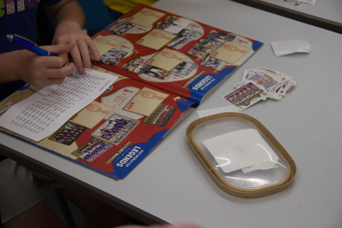 Hands with Panini Football