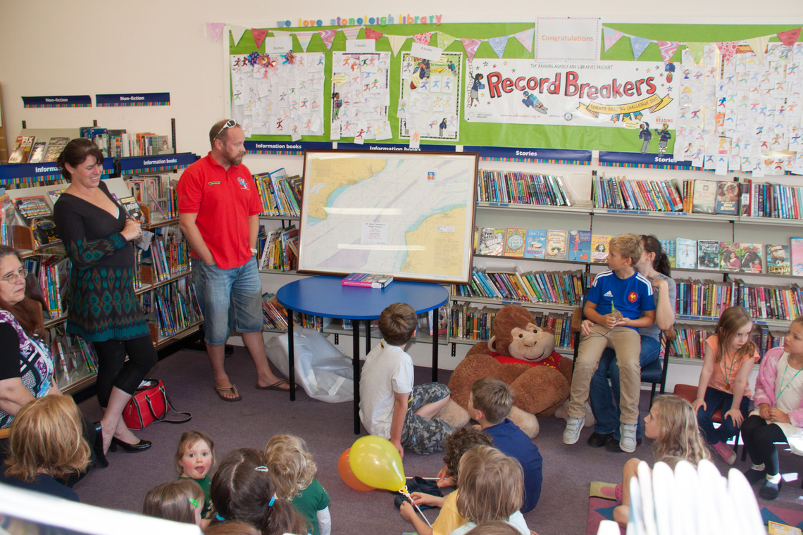 Michael Helps at Reading Challenge Close